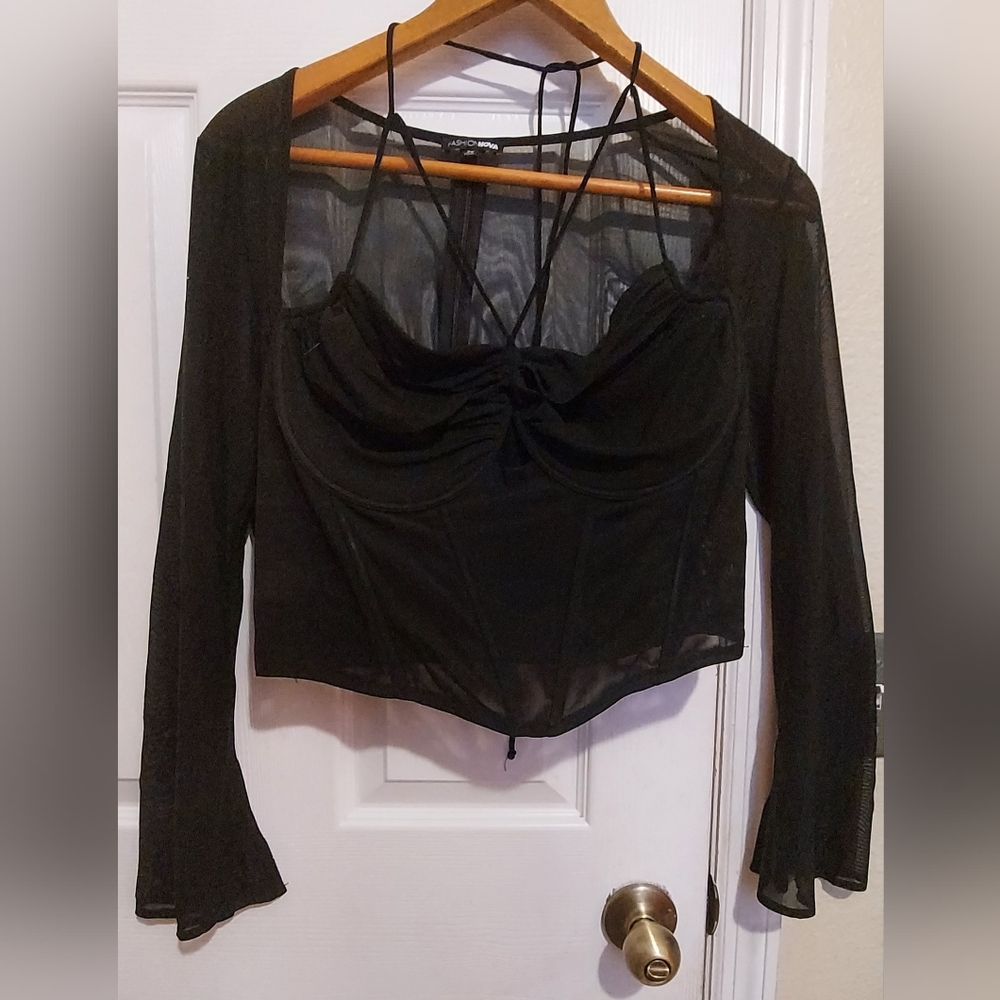 Melanie Mesh Corset Top